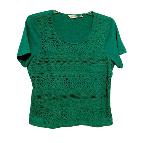 Liz Claiborne Tops - Liz Claiborne Lace Overlay Top